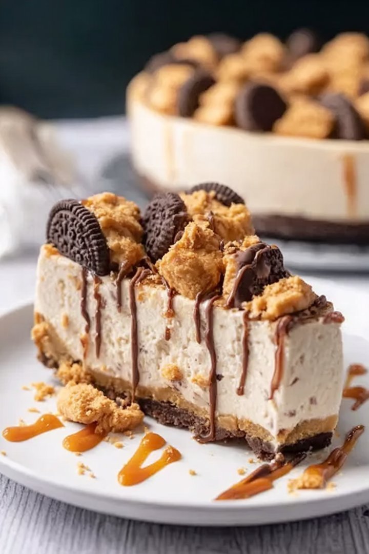 No Bake Peanut Butter Cheesecake image 2