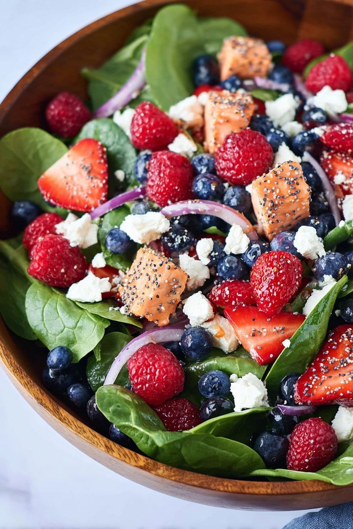 Spinach Berry Salad with Sweet Poppy Seed Dressing image 2