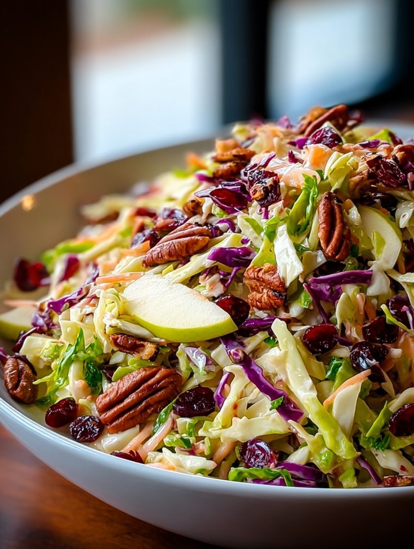Apple Coleslaw with Cranberries and Pecans image 2