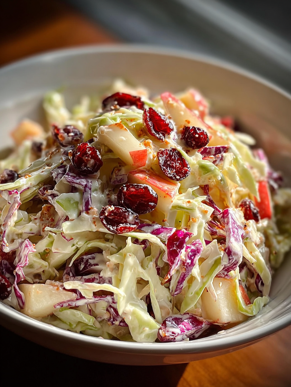 Cranberry Apple Coleslaw: 15 Minute Flavor Burst image 2