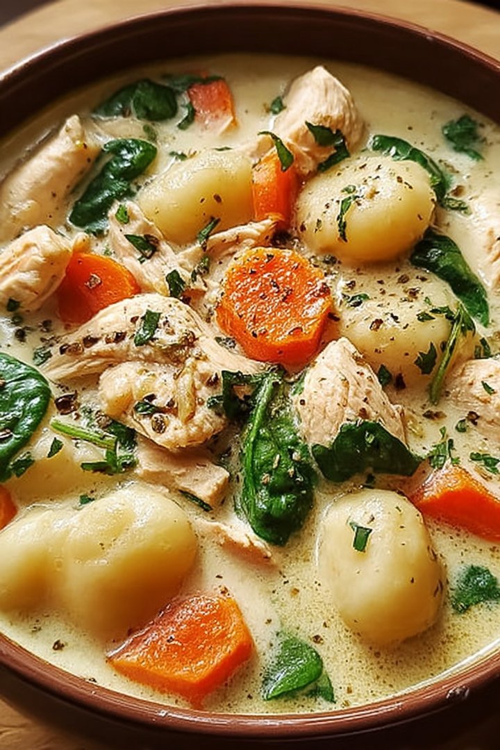Creamy Crockpot Chicken Gnocchi Soup image 2