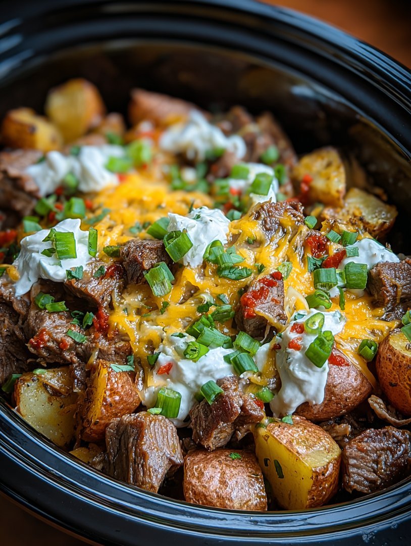 Crockpot Loaded Steak and Potato Bake: The Ultimate Cozy Comfort Food image 2