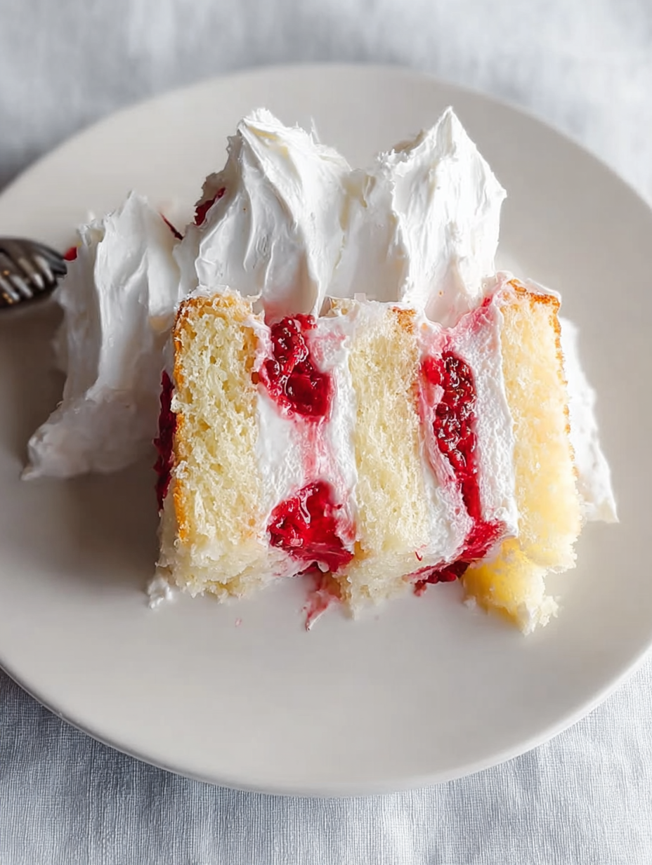 Homemade Raspberry And Cream Angel Food Cake - Alrightwithme image 2