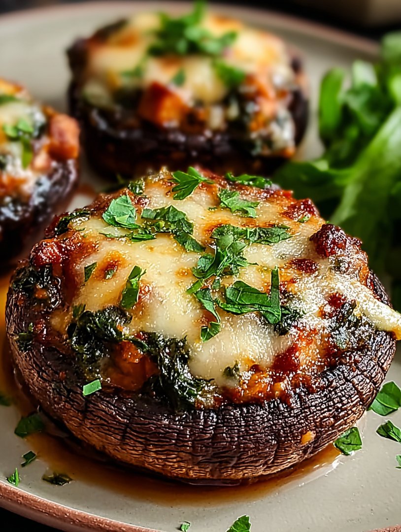 Stuffed sweet grape juiceobello mushrooms image 2