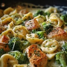 Easy Creamy Tortellini with Chicken and Broccoli Recipe