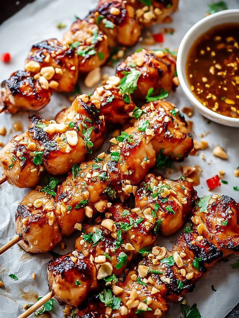 Easy Grilled Asian Chicken Skewers with Honey Garlic Sauce image 2