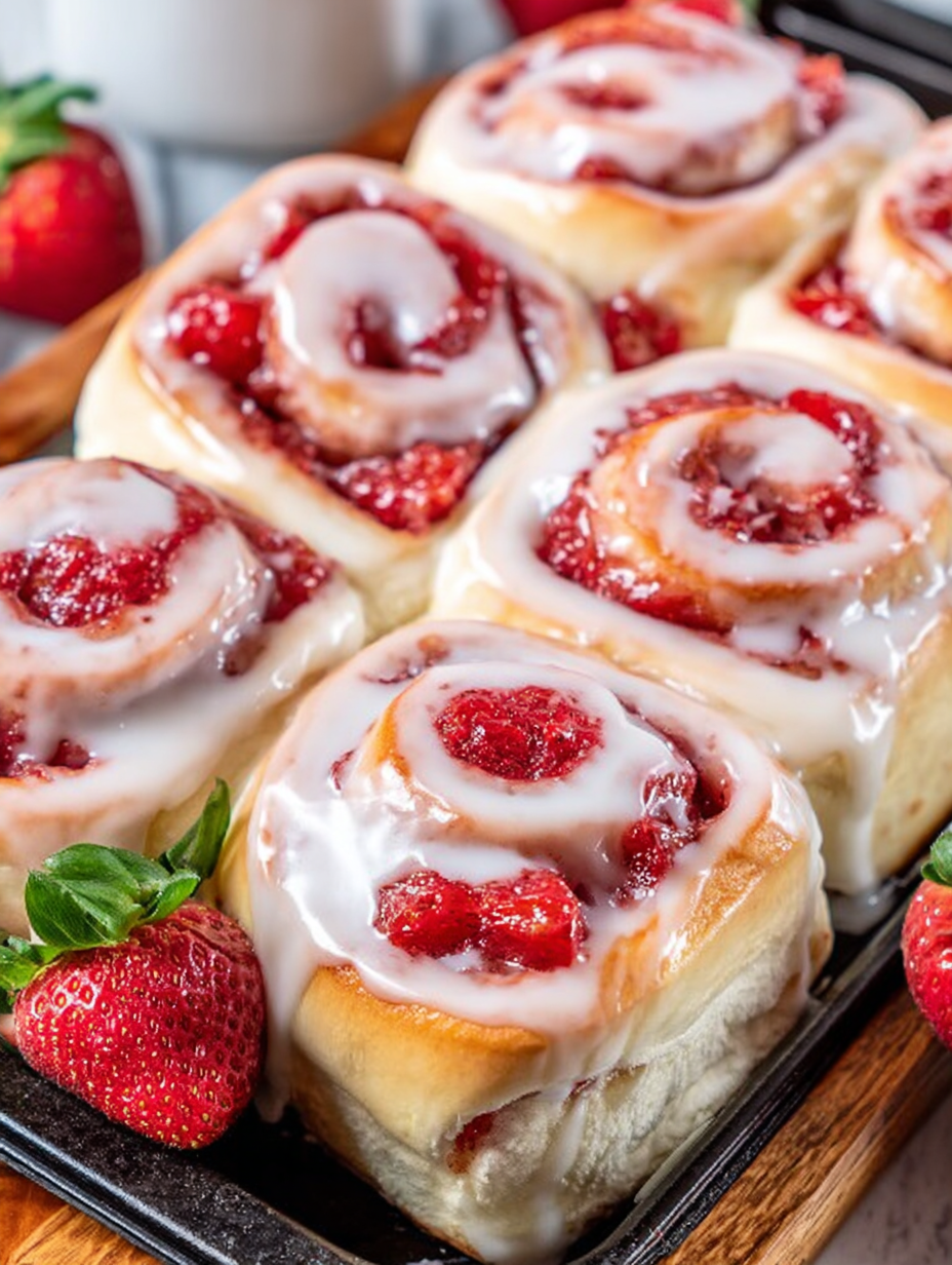 Strawberry Cheesecake Cinnabon Rolls Recipe image 2