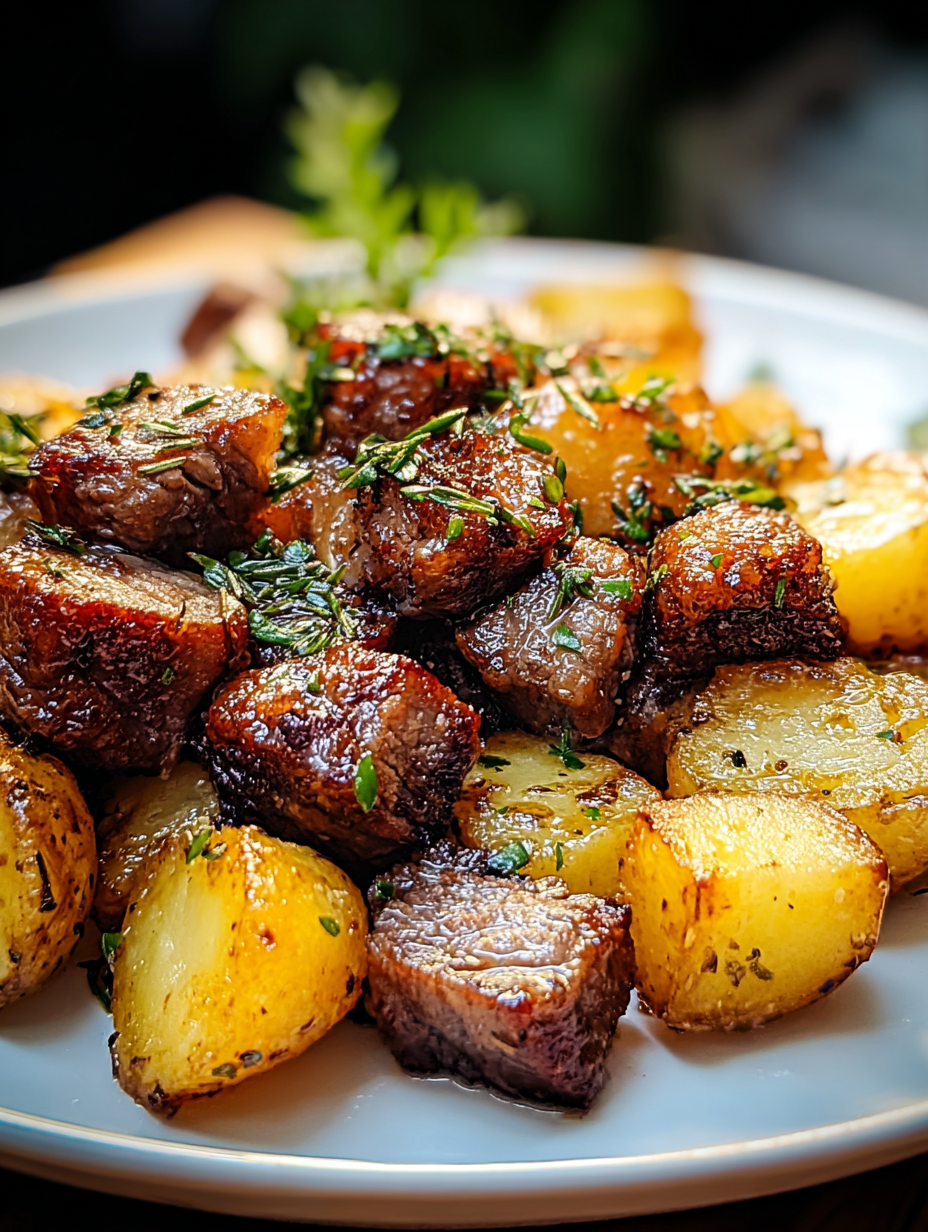 Sweet & Savory Honey Beef with Roasted Potatoes image 2