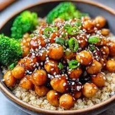 Vegan Sticky Sesame Chickpeas Recipe