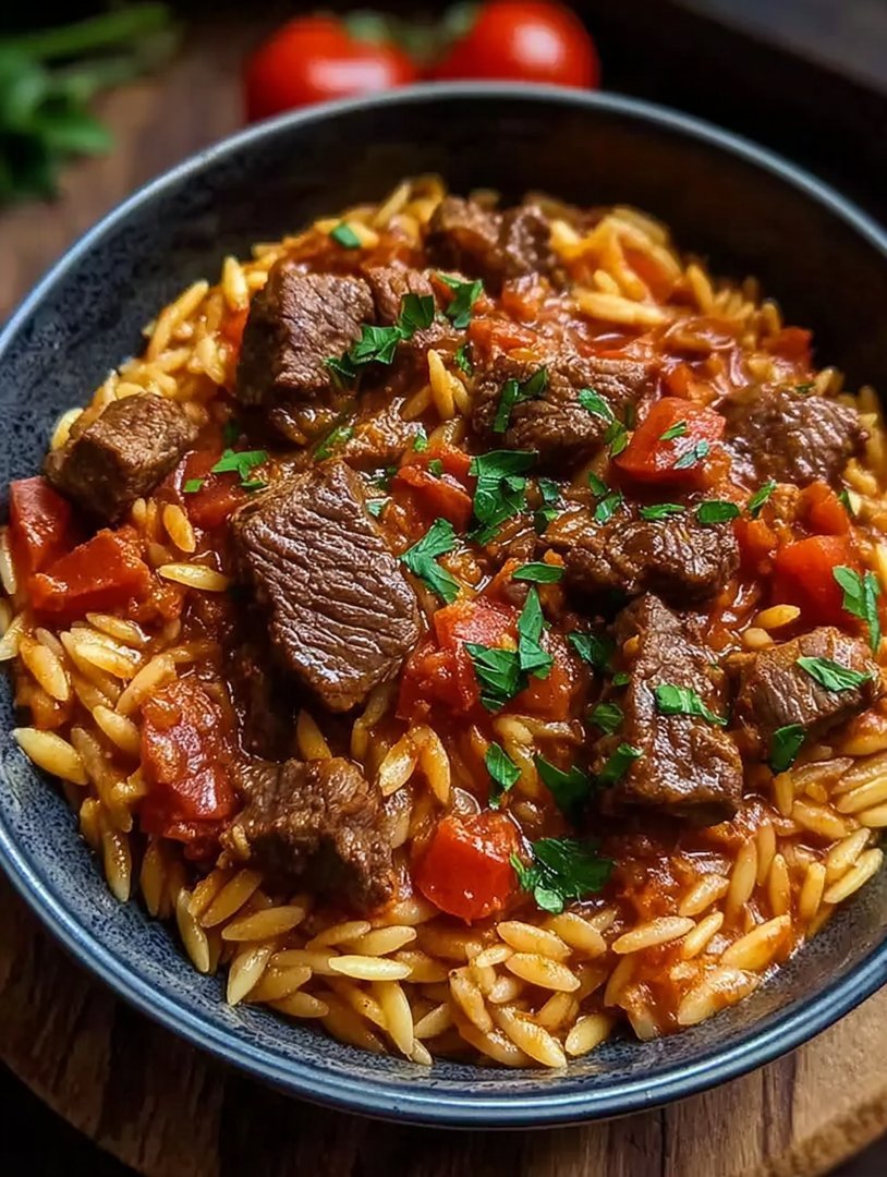 Beef Giouvetsi (Greek Beef Orzo Pasta) Recipe image 2