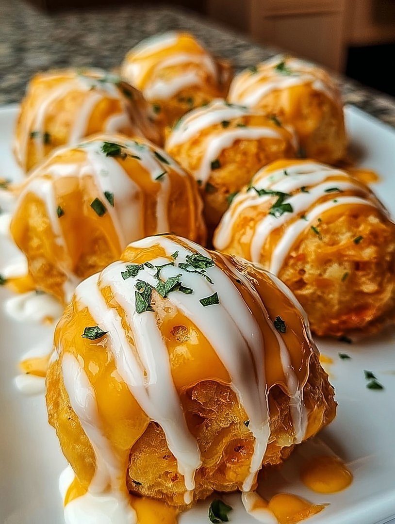 Cheesy Buffalo Ranch Chicken Bombs image 2