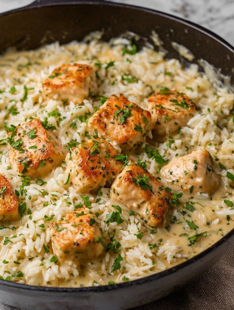 Creamy Herb Chicken & Basmati Rice – A Comforting, Flavor-Packed One-Pan Meal image 2