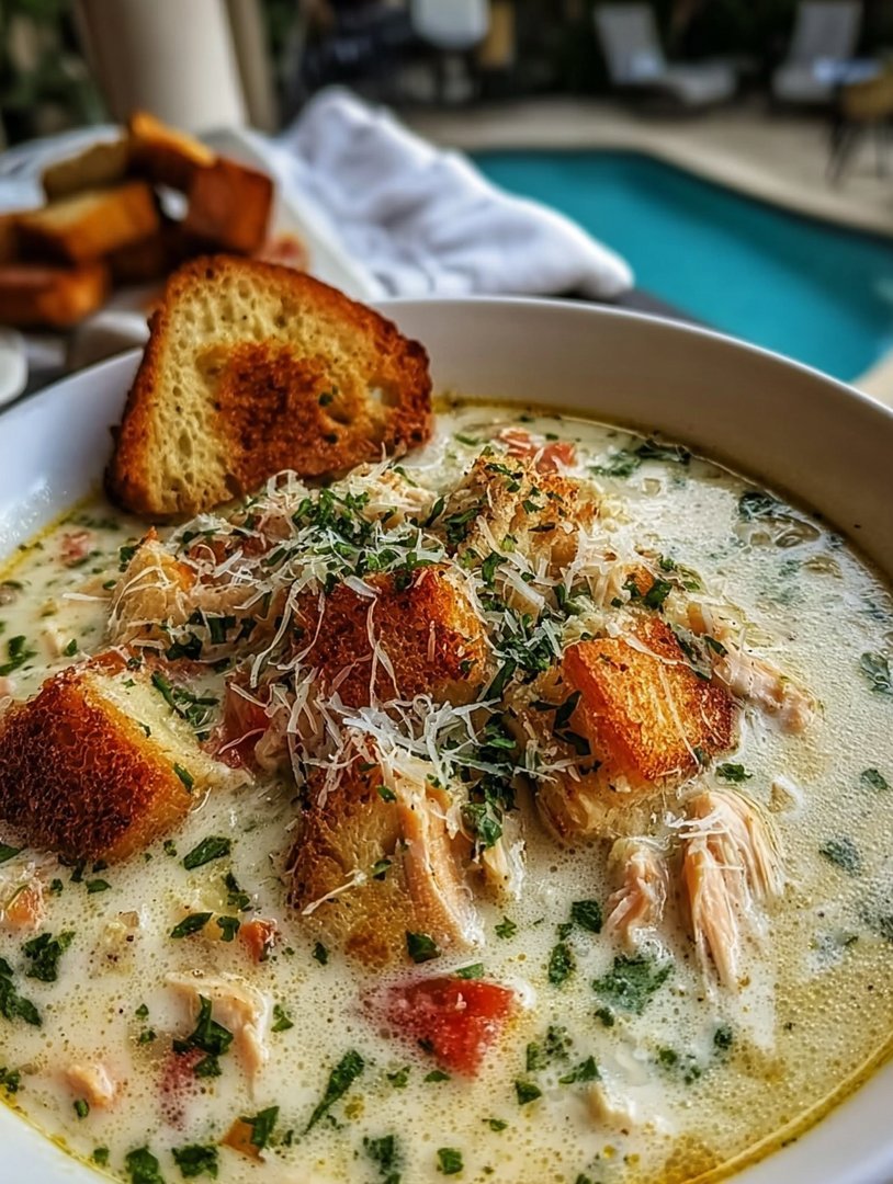 Garlic Parmesan Chicken Soup image 2