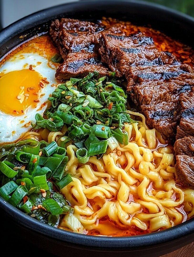 Spicy Korean Ramen with Grilled Beef image 2